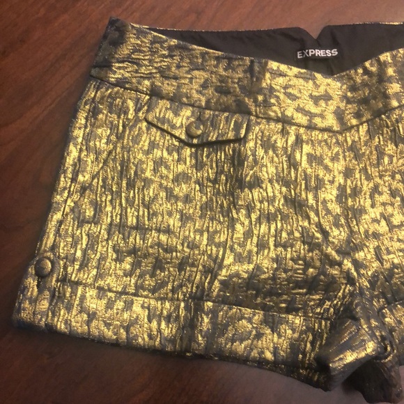 Golden Dress Shorts by Express - Picture 3 of 17